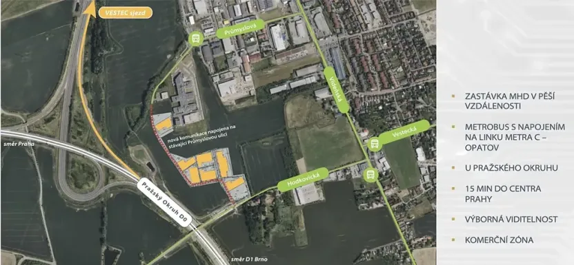 Prodej komerčního pozemku, Vestec, Hodkovická, 20035 m2