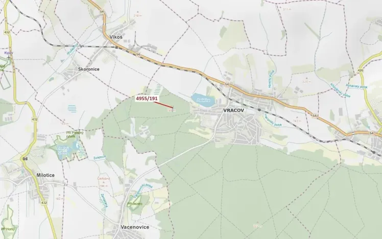 Dražba lesa, Vracov, 1174 m2