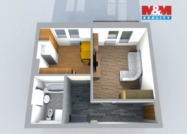 Pronájem bytu 1+1, Ralsko - Kuřívody, 33 m2