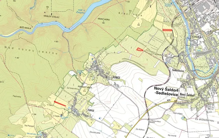 Prodej pole, Nový Šaldorf-Sedlešovice, 20168 m2