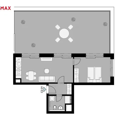 Pronájem bytu 2+kk, Hostivice, Cihlářská, 46 m2