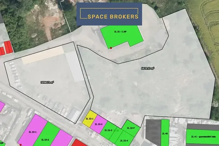 Pronájem komerčního pozemku, Pardubice, 3098 m2