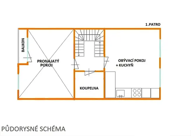 Pronájem pokoje, Brno, Marie Hübnerové, 23 m2