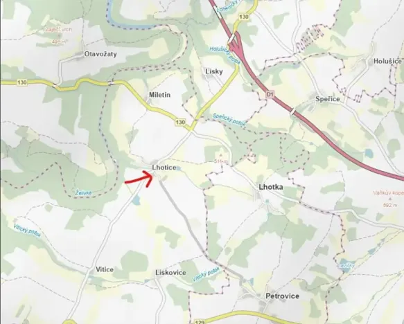 Prodej lesa, Lhotice, 1838 m2