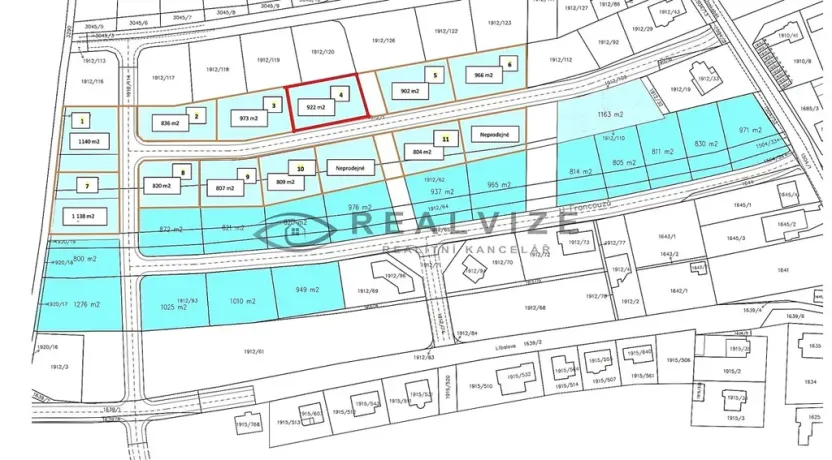 Prodej pozemku pro bydlení, Třeboň, 922 m2