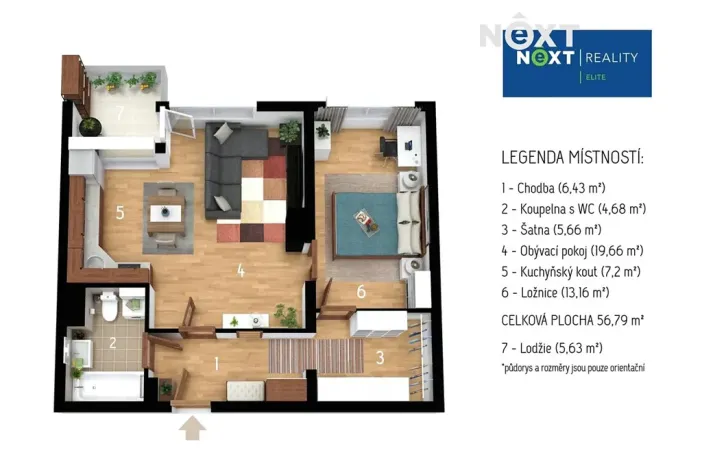 Prodej bytu 2+kk, Brno, Chudčická, 65 m2