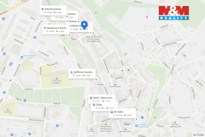 Pronájem atypického bytu, Žatec, Žižkovo náměstí, 100 m2