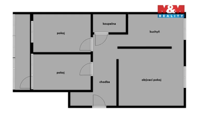 Prodej bytu 3+1, Most, Františka Malíka, 68 m2