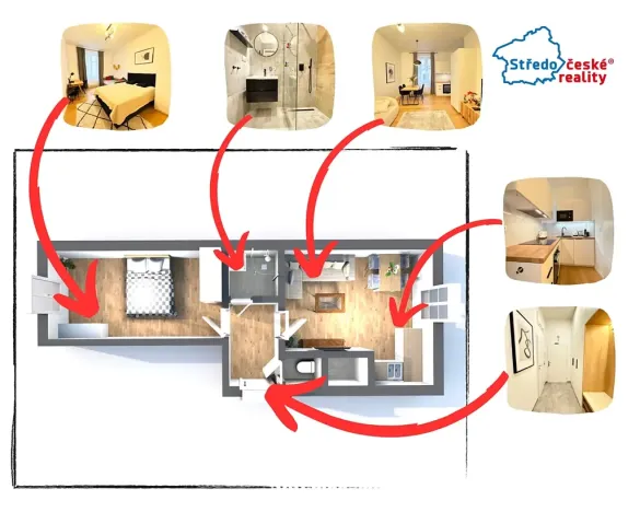 Pronájem bytu 2+kk, Praha - Vysočany, Prokopka, 53 m2