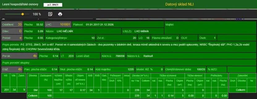 Prodej lesa, Mělnické Vtelno, 4059 m2