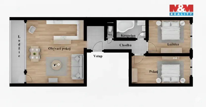 Prodej bytu 3+kk, Praha - Chodov, Hrudičkova, 74 m2