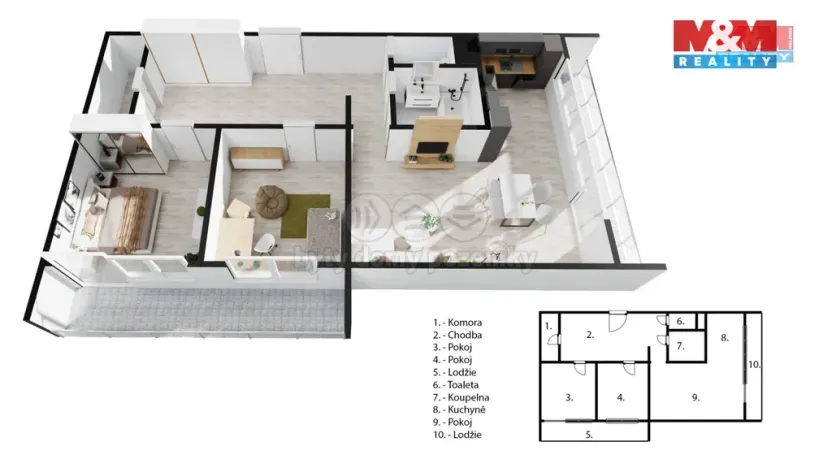 Prodej bytu 3+1, Slaný, Žižkova, 74 m2