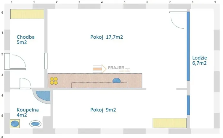 Prodej bytu 2+kk, Praha - Nusle, Kotorská, 43 m2
