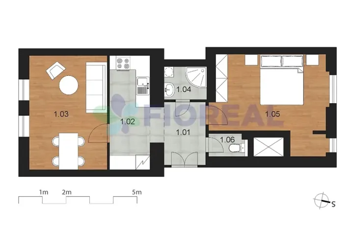Pronájem bytu 2+1, Praha - Strašnice, Na hroudě, 51 m2