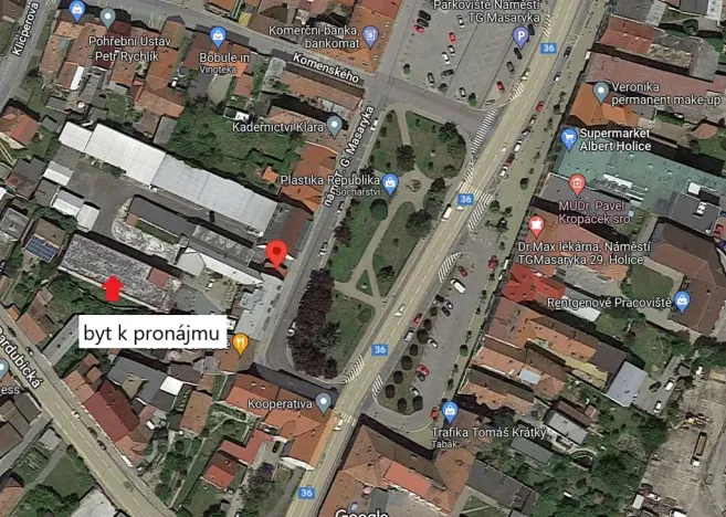 Pronájem bytu 2+kk, Holice, náměstí T. G. Masaryka, 52 m2