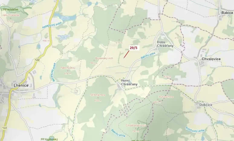 Dražba pole, Lhenice, 190 m2