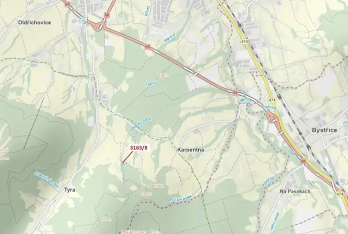 Dražba lesa, Třinec, 1981 m2