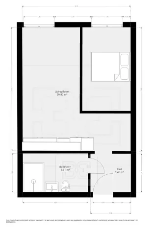 Pronájem bytu 1+kk, Praha - Smíchov, Toyen, 42 m2