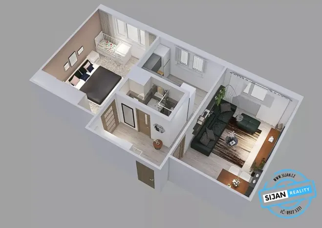 Prodej bytu 2+1, Ostrava, Jiskřiček, 57 m2