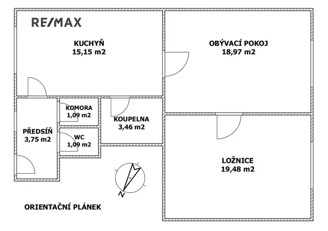 Pronájem bytu 2+1, Kladno, Poštovní náměstí, 63 m2