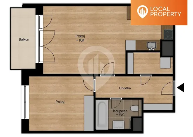 Pronájem bytu 2+kk, Praha - Chodov, Měchnovská, 55 m2