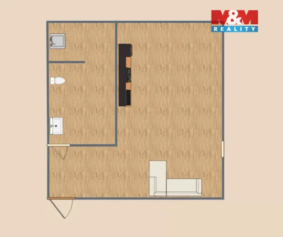 Pronájem bytu 1+kk, Týniště nad Orlicí, Mírové nám., 45 m2