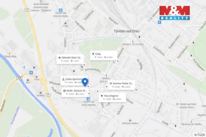 Pronájem bytu 1+kk, Týniště nad Orlicí, Mírové nám., 45 m2