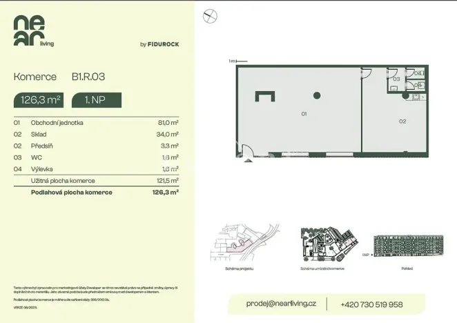 Prodej obchodního prostoru, Praha - Libeň, Na kopečku, 126 m2