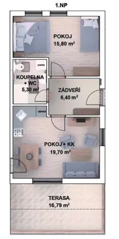 Prodej bytu 2+kk, Václavov u Bruntálu, 64 m2