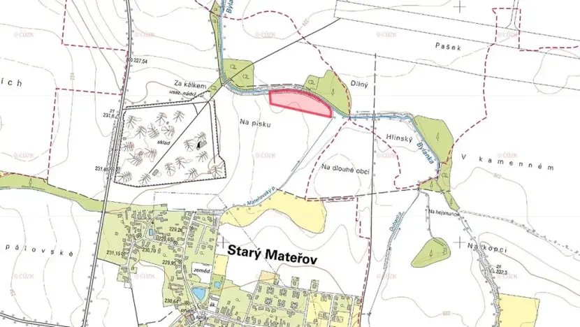 Prodej pole, Starý Mateřov, 17111 m2