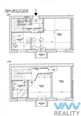 Pronájem bytu 3+1, Ostrava, Pelclova, 84 m2