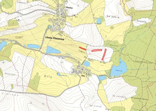 Prodej pole, Lhota-Vlasenice, 8345 m2