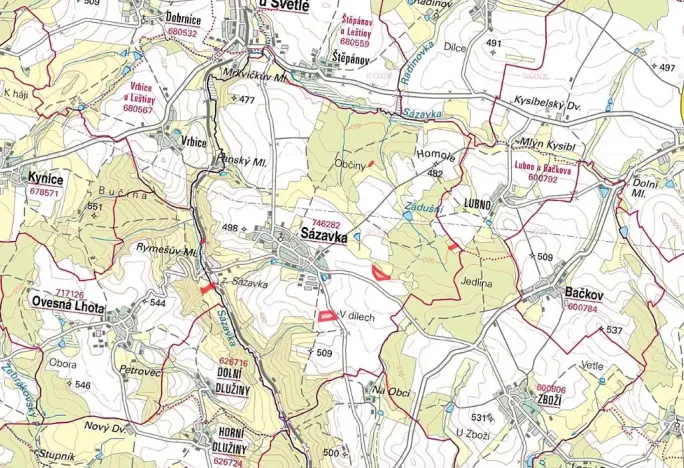 Prodej louky, Sázavka, 20763 m2