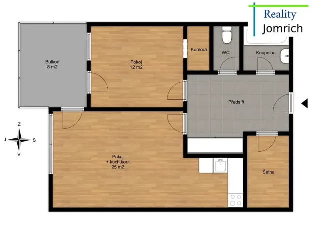 Pronájem bytu 2+kk, Liberec, Jeronýmova, 60 m2