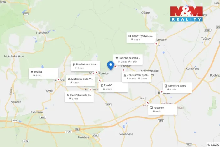 Prodej pozemku pro bydlení, Viničné Šumice, 3276 m2