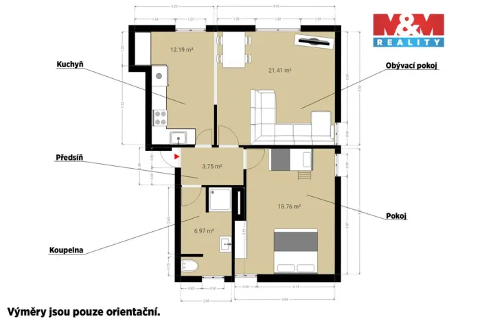 Pronájem bytu 2+kk, Nýrsko, Šmilovského, 110 m2