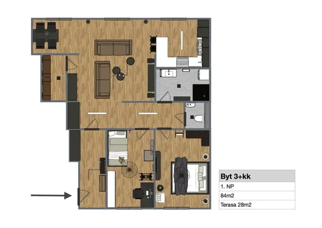 Prodej bytu 3+kk, Bělá pod Bezdězem, Jarní, 71 m2