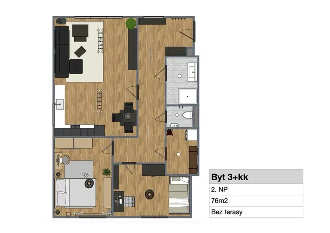 Prodej bytu 3+kk, Bělá pod Bezdězem, Jarní, 71 m2