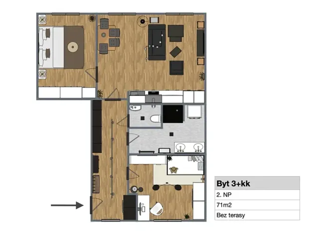Prodej bytu 3+kk, Bělá pod Bezdězem, Jarní, 71 m2