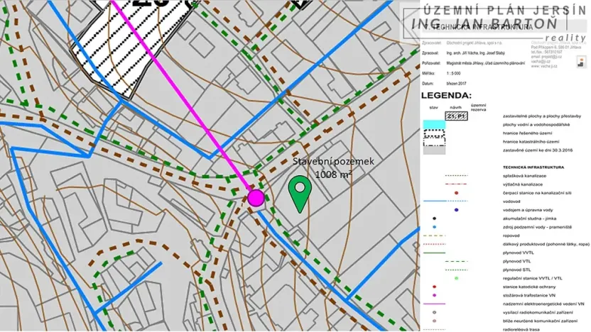 Prodej pozemku pro bydlení, Jersín, 1008 m2