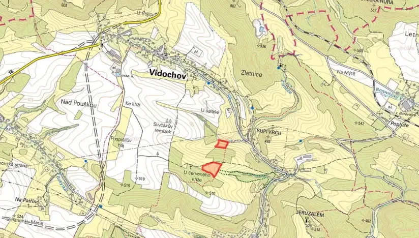 Prodej louky, Vidochov, 28075 m2