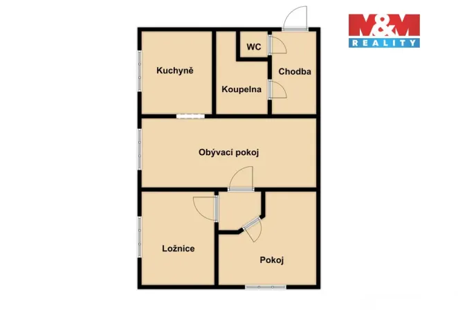 Prodej bytu 3+1, Nová Bystřice, Rybní, 68 m2