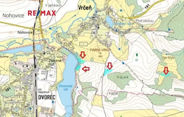 Prodej pole, Vrčeň, 19430 m2