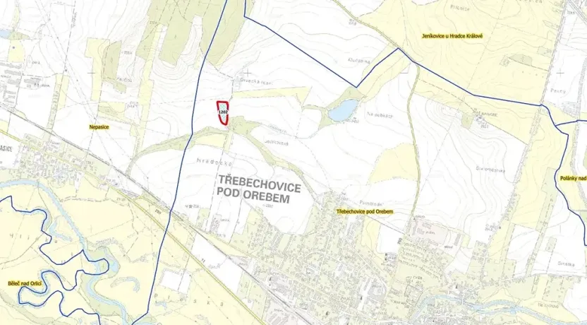 Prodej podílu pole, Třebechovice pod Orebem, 3666 m2