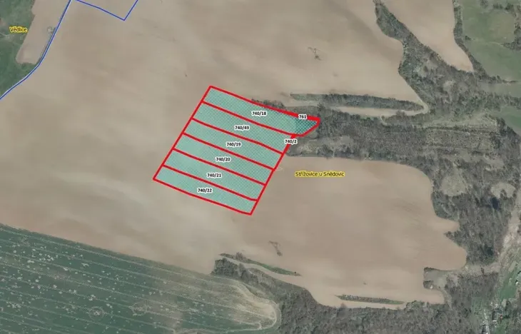 Prodej pole, Snědovice, 6797 m2