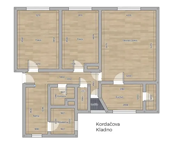 Prodej bytu 3+1, Kladno, Kordačova, 76 m2