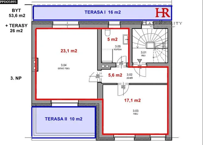 Pronájem bytu 2+kk, Benešov, Ulrichova, 54 m2