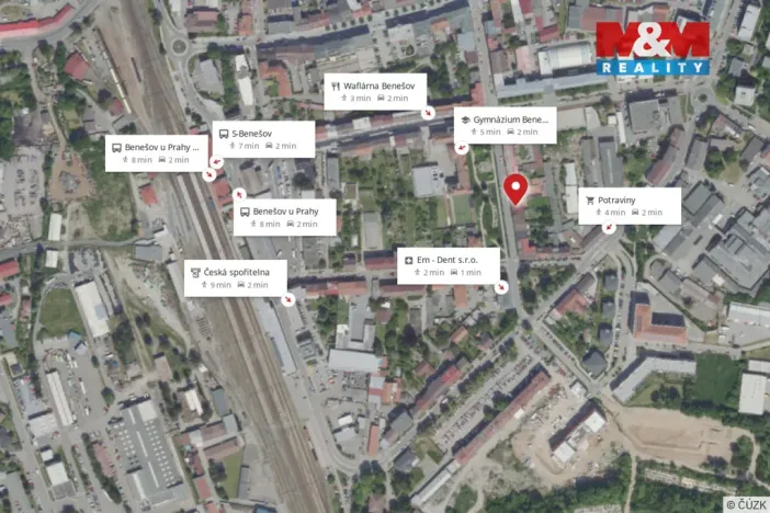 Pronájem rodinného domu, Benešov, Husova, 52 m2