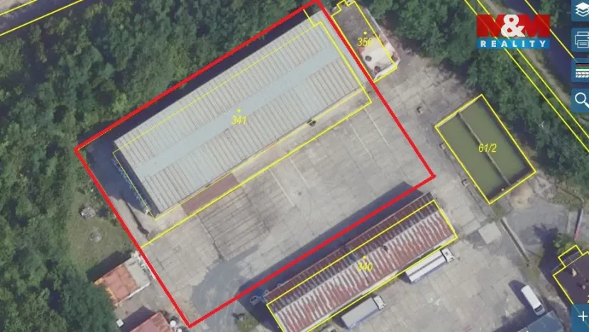 Pronájem skladu, Veleň, K Cihelně, 765 m2