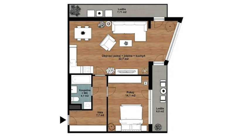 Prodej bytu 2+kk, České Budějovice, Staroměstská, 76 m2